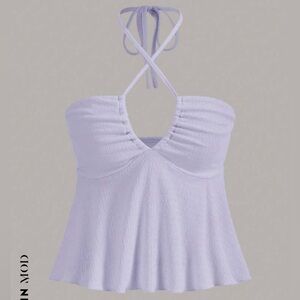 purple halter top